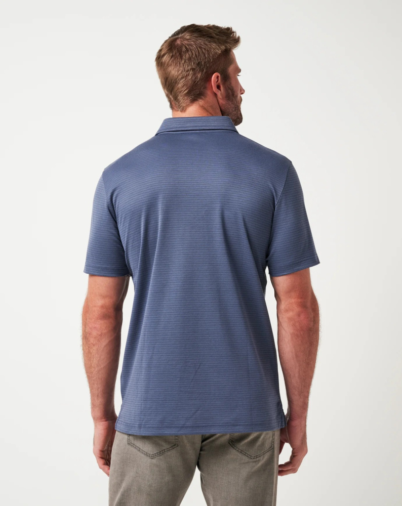 Travis Mathew Mens The Zinna 2.0 Polo - Mood Indigo/Vintage Indigo