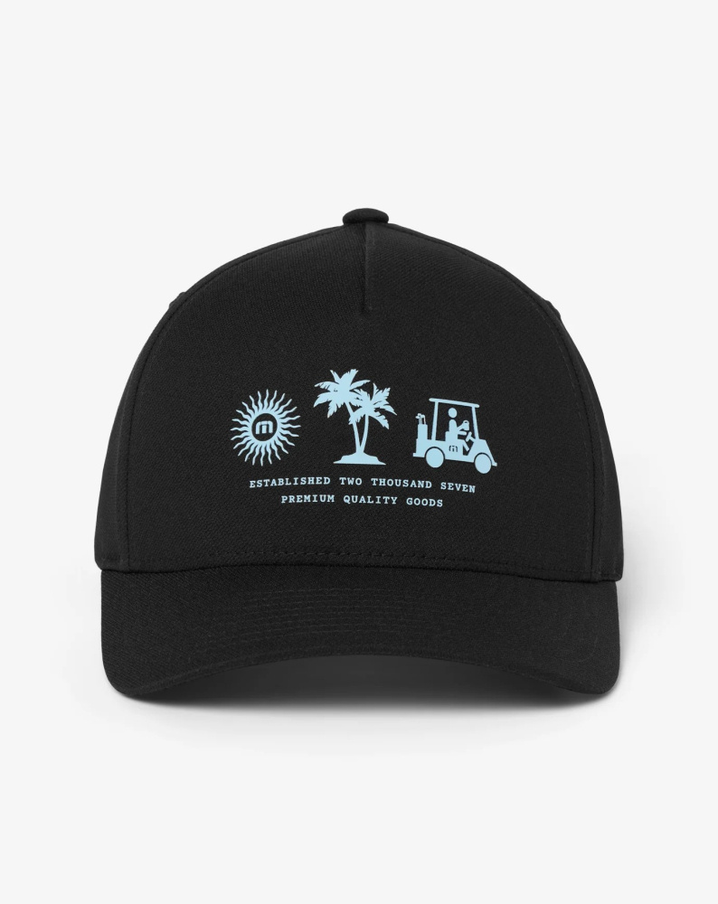 Travis Mathew Beverage Cart Snapback Hat - Black