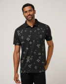 Travis Mathew Mens Beverage Cart Polo - Black Travis Mathew Mens Beverage Cart Polo - Black