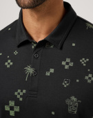 Travis Mathew Mens Beverage Cart Polo - Black Travis Mathew Mens Beverage Cart Polo - Black