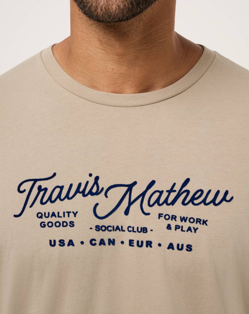 Travis Mathew Mens Gate Crasher Tee - Weathered Teak