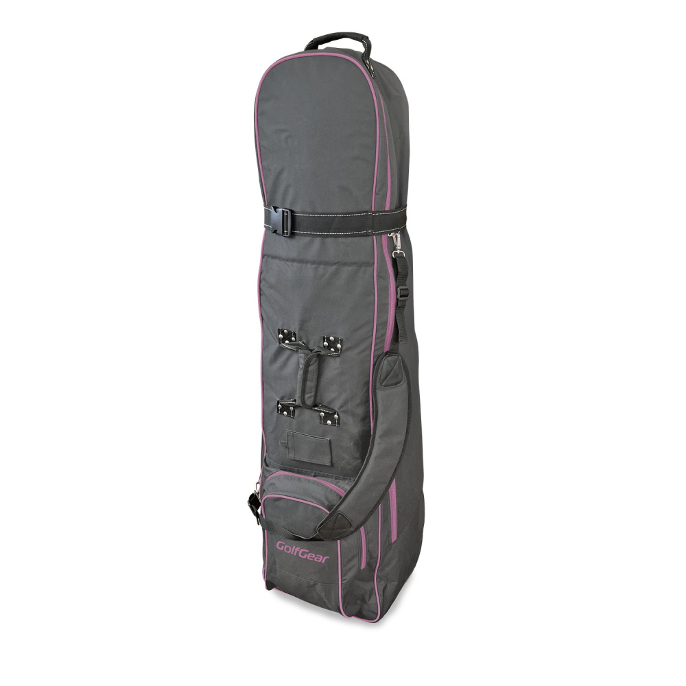 Golfgear Travelcover with Wheels - Grey/Pink