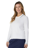 Callaway Womens Collared Pullover Sweater - Brilliant White Callaway Womens Collared Pullover Sweater - Brilliant White