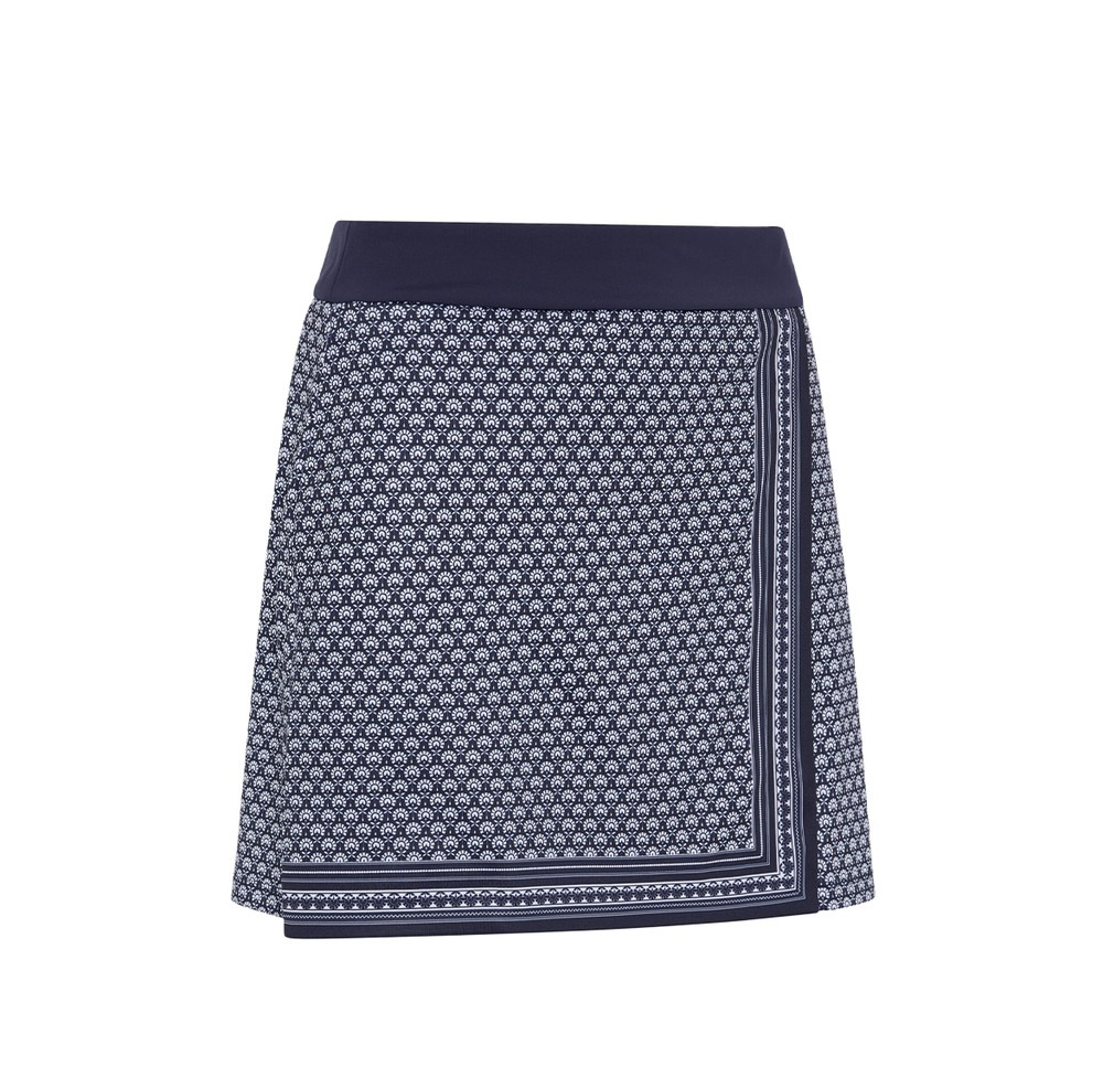 Callaway Womens Scarf Geo Print Asymmetrical Skort - Peacoat