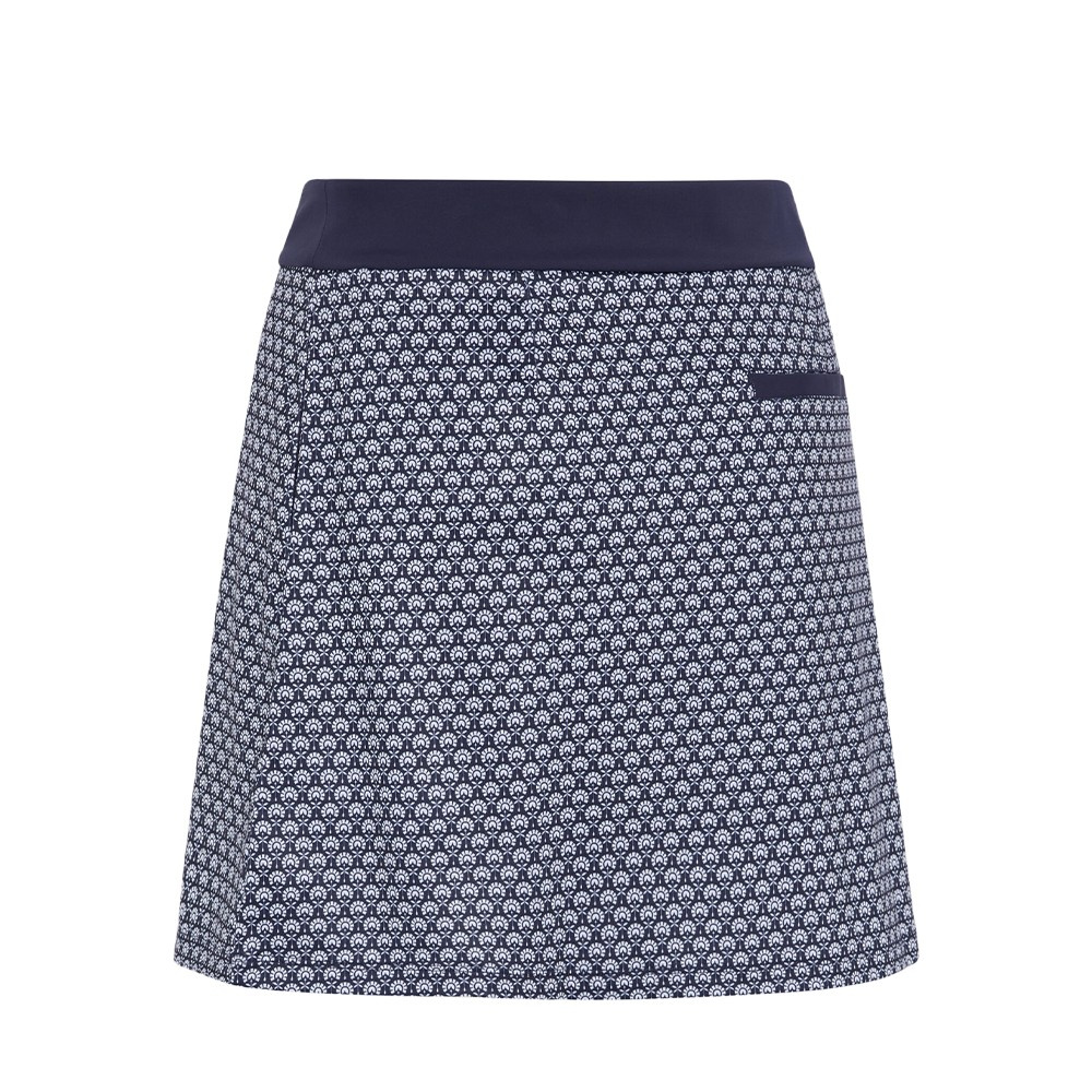 Callaway Womens Scarf Geo Print Asymmetrical Skort - Peacoat