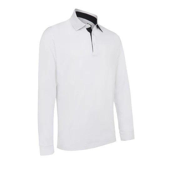 Callaway Mens Long Sleeve Performance Polo - Bright White