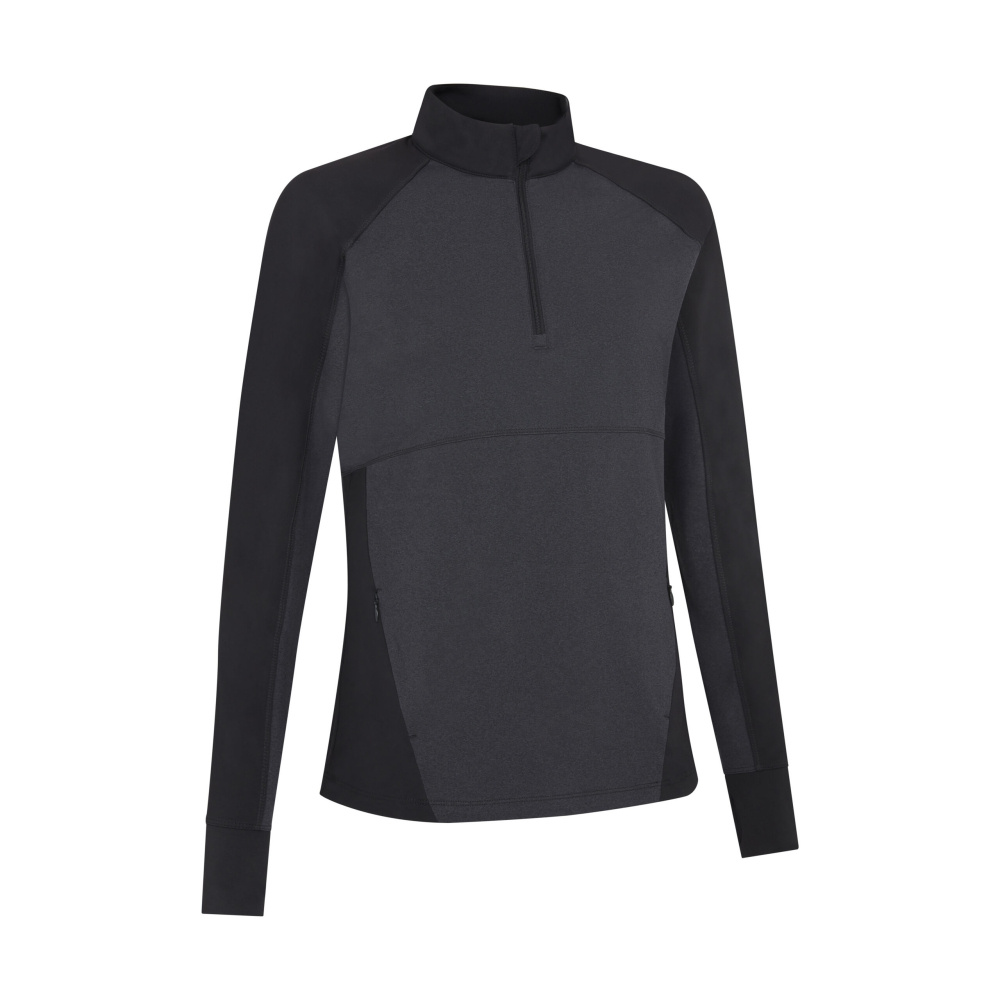Callaway Womens Lightweight Knit Heathered 1/4 Zip - Ebony Heather