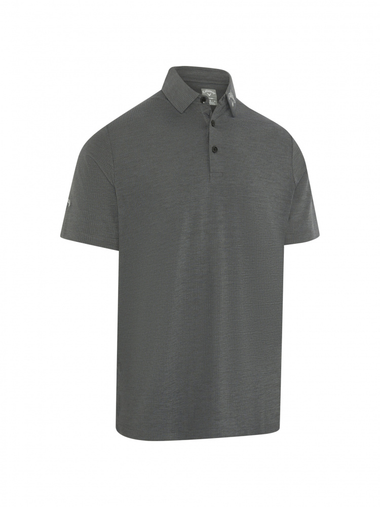 Callaway Mens Ventilated Classic Jacquard Polo - Caviar