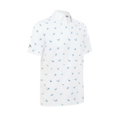 Callaway Mens All Over Birdie Polo - Bright White Callaway Mens All Over Birdie Polo - Bright White