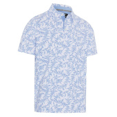 Callaway Mens Chev Botanical Polo Shirt - Vista Blue Callaway Mens Chev Botanical Polo Shirt - Vista Blue