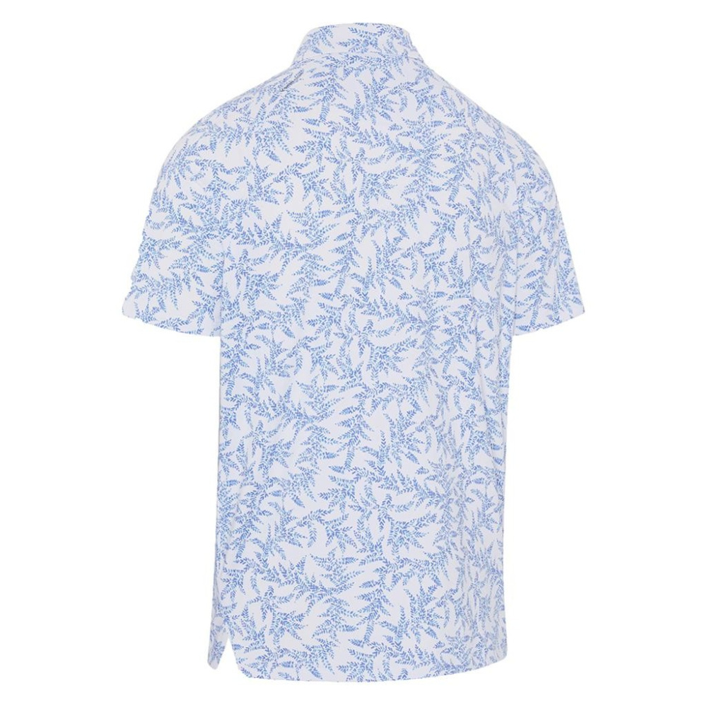 Callaway Mens Chev Botanical Polo Shirt - Vista Blue