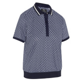 Callaway Womens Scarf Geo Printed Polo - Peacoat Callaway Womens Scarf Geo Printed Polo - Peacoat