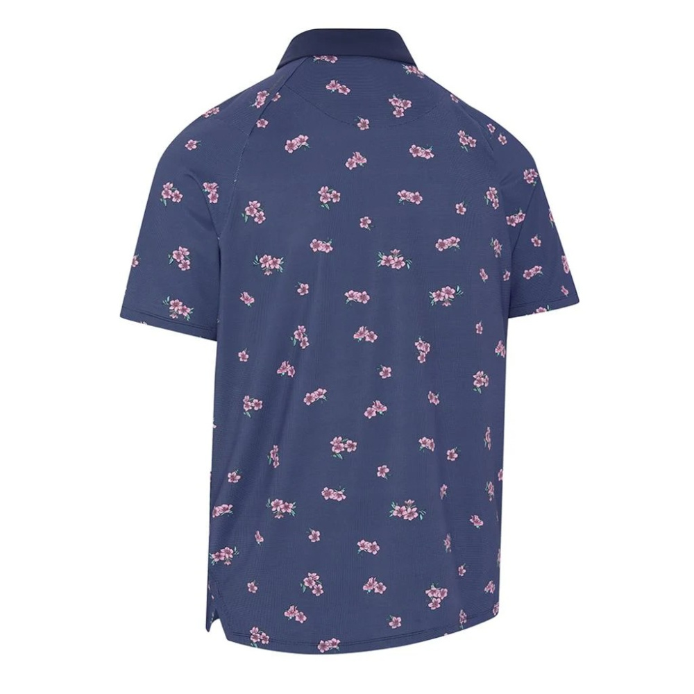 Callaway Mens Azalea Gingham Polo Shirt - Peacoat