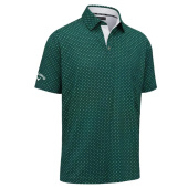 Callaway Mens TM Chev Printed Polo Shirt - Galapagos Green Callaway Mens TM Chev Printed Polo Shirt - Galapagos Green