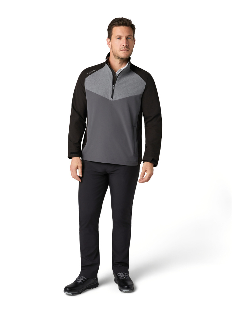 Callaway Mens 1/2-Zip Wind Jacket - Caviar