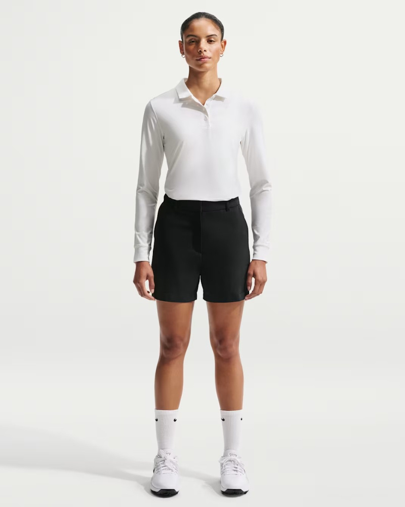 Nike Womens Dri-Fit Victory LS Polo - White