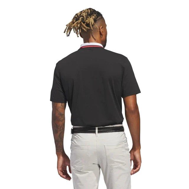 Adidas Mens Beyond The Course Twistknit Polo - Black