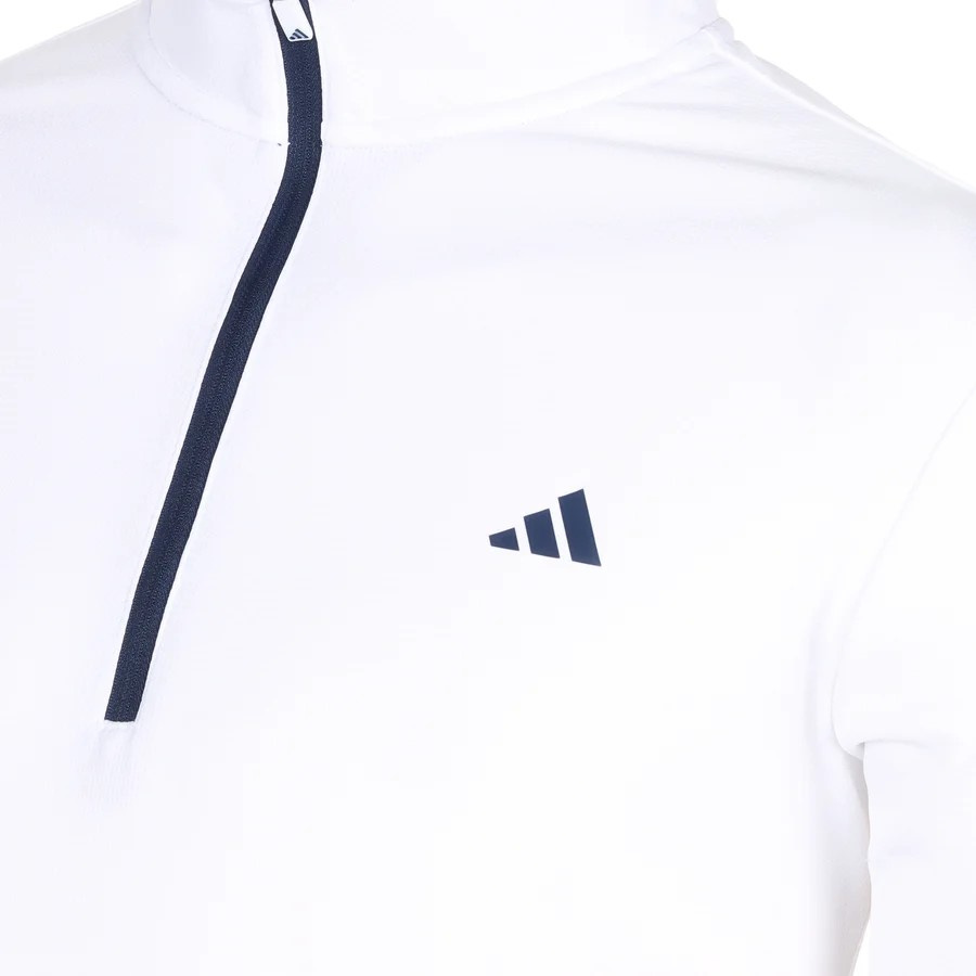 Adidas Mens Lightweight 1/4 Zip - White