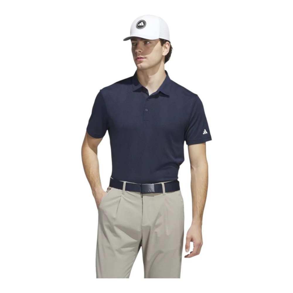 Adidas Mens Ultimate365 Micro Texture Polo - Navy