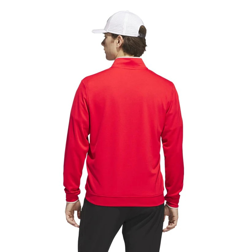 Adidas Mens Lightweight 1/4 Zip - Pure Ruby