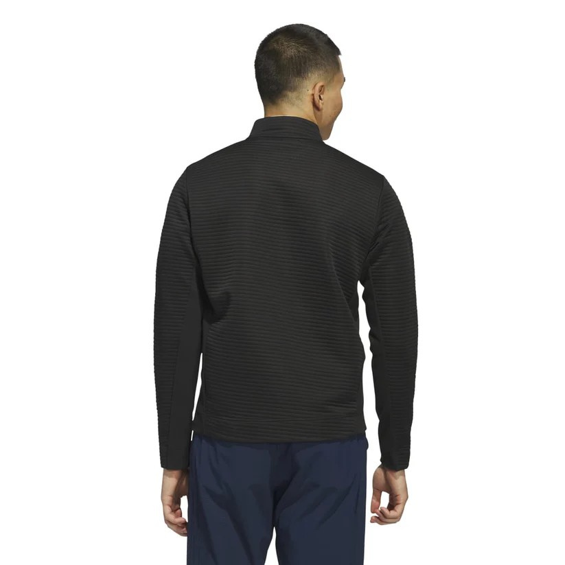 Adidas Mens Ultimate365 DWR Textured 1/4-Zip Sweater - Black