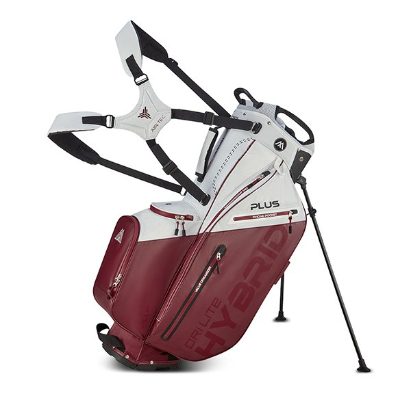 Big Max Dri Lite Hybrid Plus Standbag - White/Merlot
