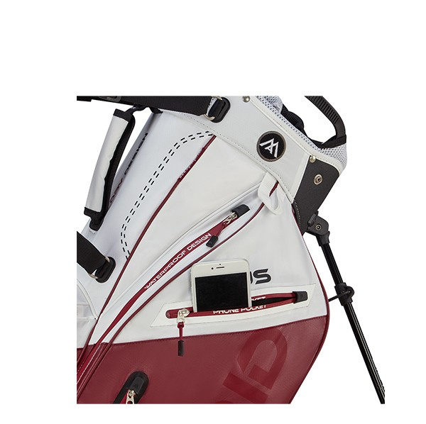 Big Max Dri Lite Hybrid Plus Standbag - White/Merlot