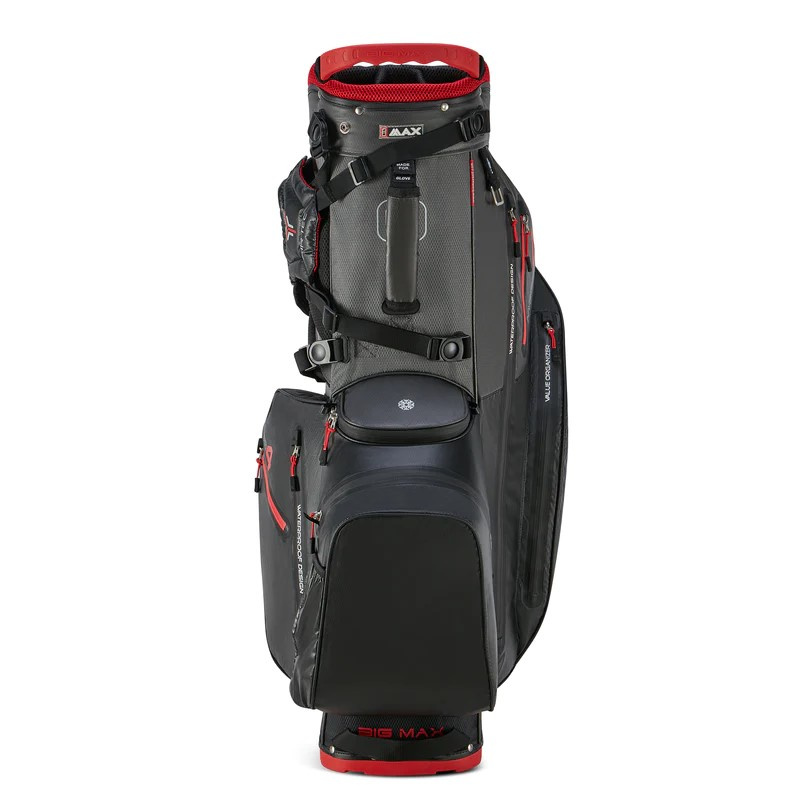Big Max Aqua Hybrid 4 Standbag - Black/Charcoal/Red