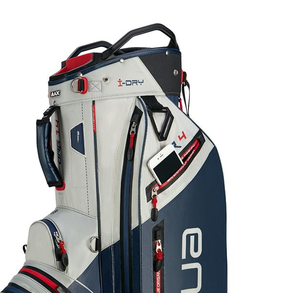 Big Max Aqua Tour 4 Cartbag - Off White/Navy/Red
