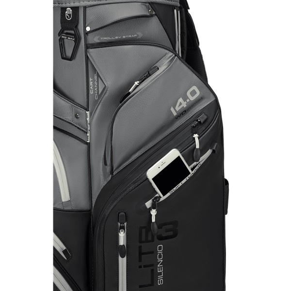 Big Max Dri Lite Silencio 3 Cartbag - Black/Grey