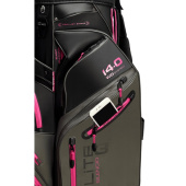 Big Max Dri Lite Silencio 3 Cartbag - Charcoal/Fuchsia Big Max Dri Lite Silencio 3 Cartbag - Charcoal/Fuchsia