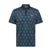 Original Penguin Mens Lattice Cocktail Polo Shirt - Black Iris Original Penguin Mens Lattice Cocktail Polo Shirt - Black Iris
