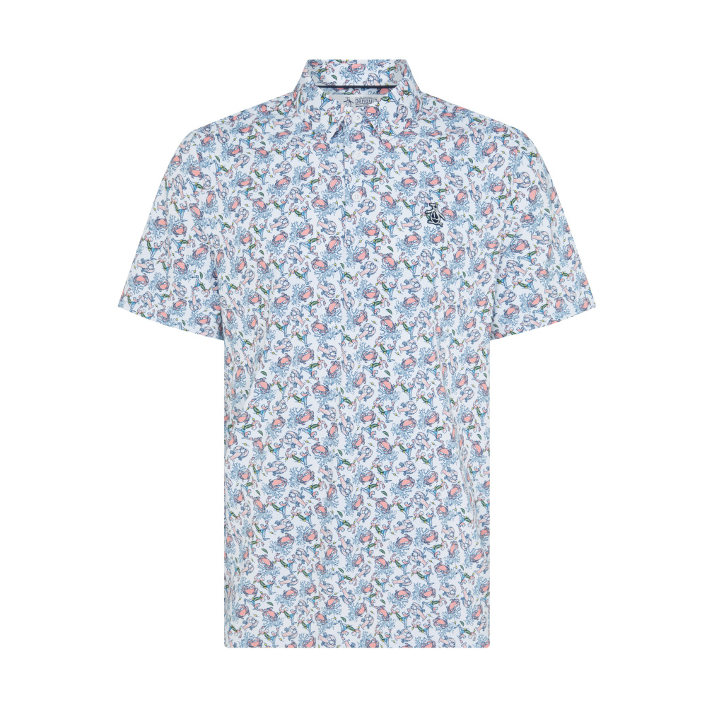 Original Penguin Mens Pete In the Ocean Polo Shirt - Bright White