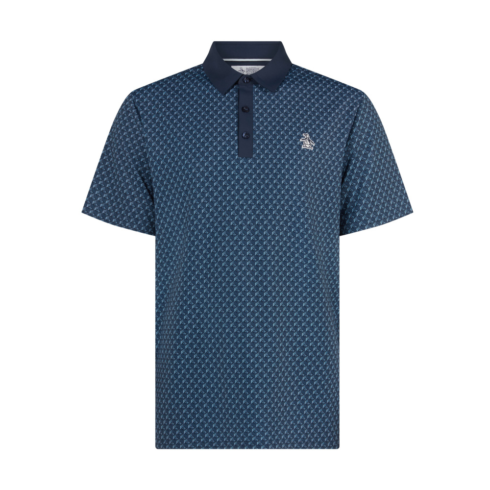 Original Penguin Mens Pete�s Tee Time Polo Shirt -  Black Iris