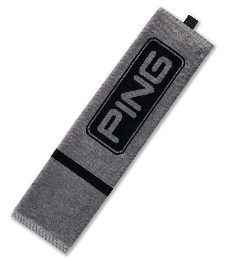 Ping Trifold Towel 2026 - Dark Grey/Black