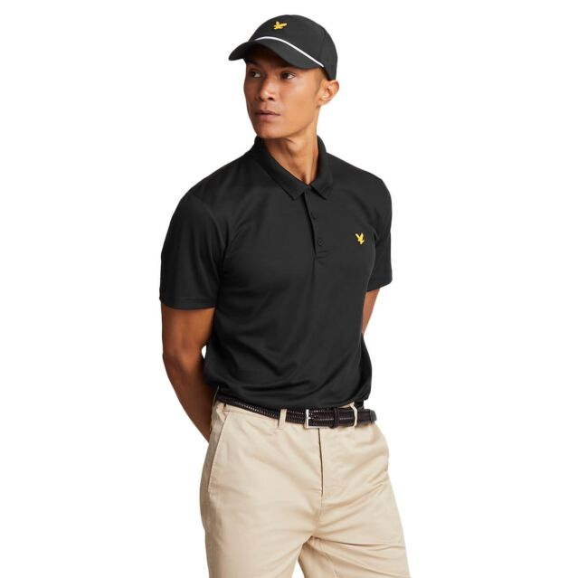 Lyle & Scott Mens Tech Polo Shirt - Jet Black