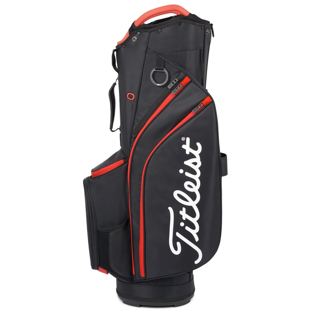 Titleist Cart 14 Bag 2022 - Black/Black/Red