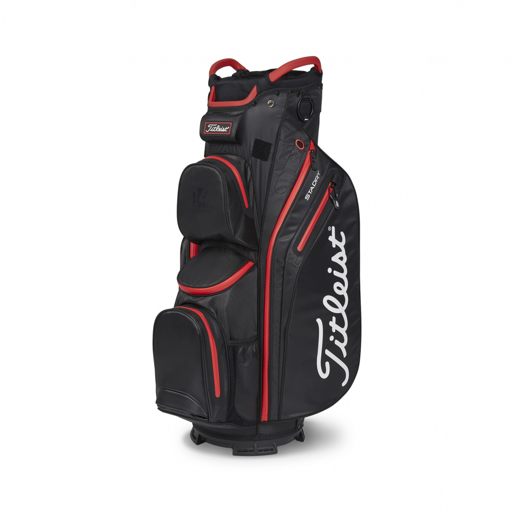 Titleist Cart 14 StaDry Bag 2023 - Black/Black/Red