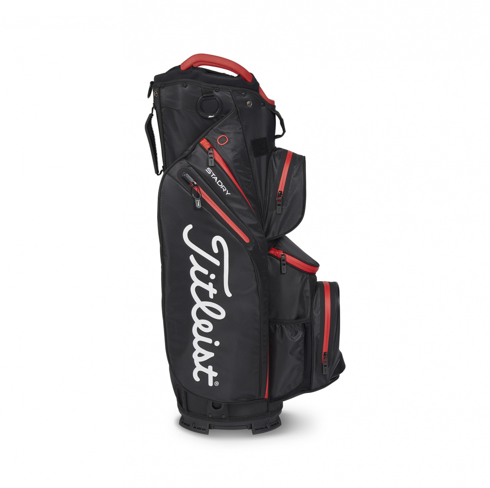 Titleist Cart 14 StaDry Bag 2023 - Black/Black/Red