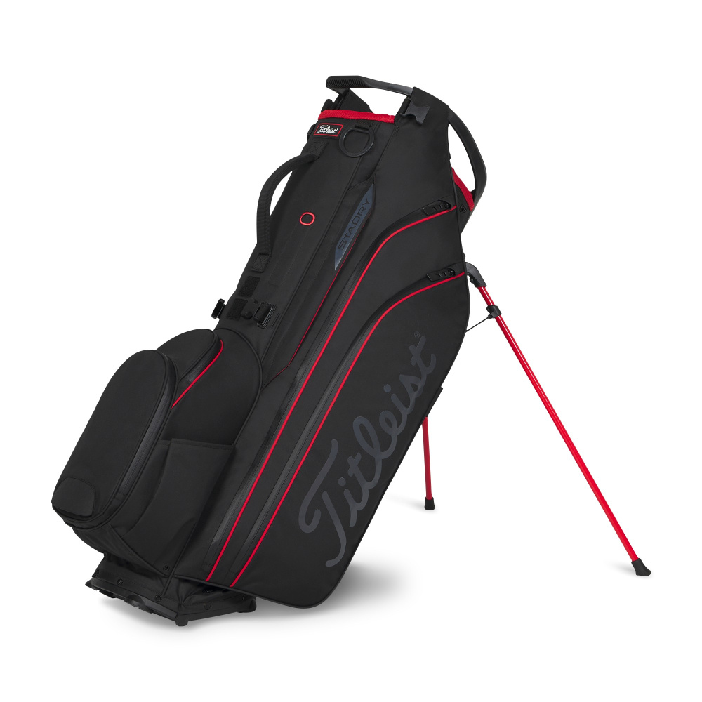 Titleist Hybrid 14 StaDry Bag 2025 - Black/Black/Red
