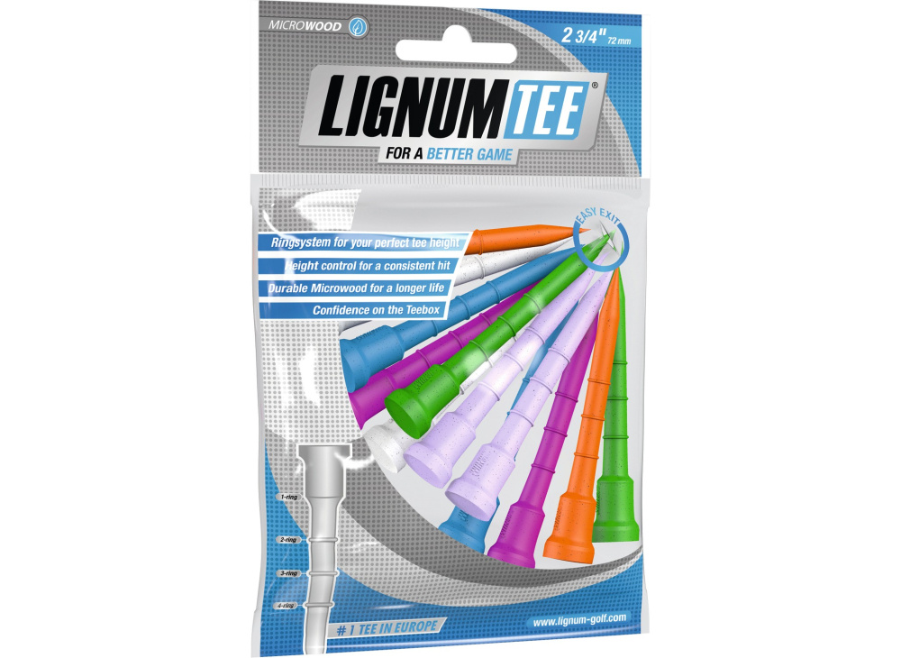 Lignum Tee 72mm Neon - 12-pack