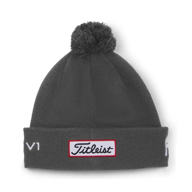 Titleist Tour Pom Pom Beanie - Charcoal/White