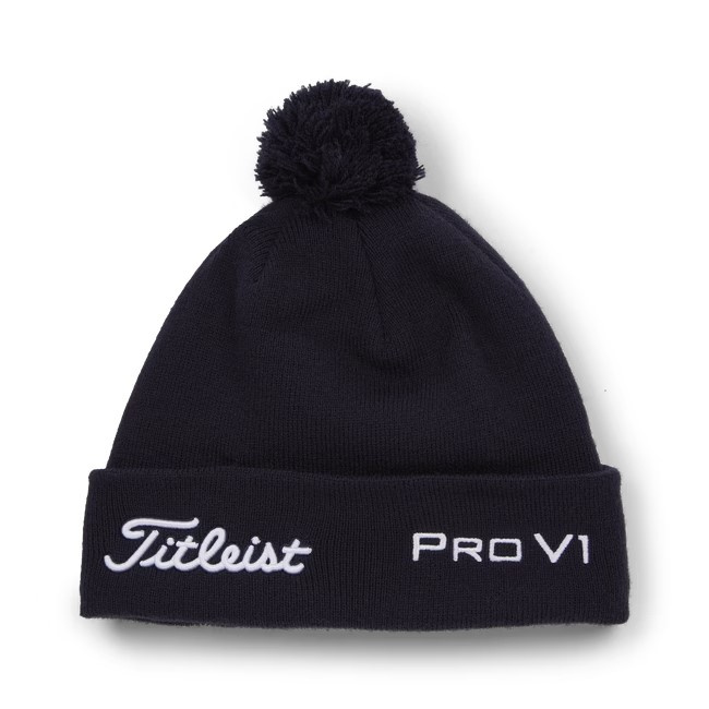 Titleist Tour Pom Pom Beanie - Navy/White